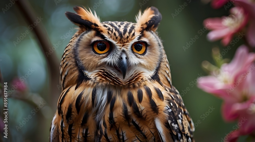 A orange and black owl A orange and black owl