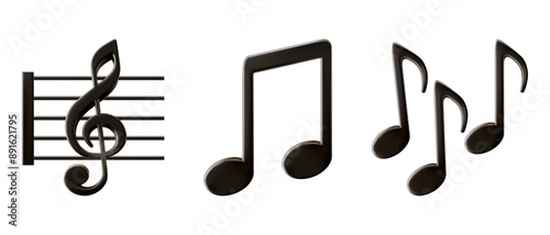 Music emoticon emoji. Musical note sheet, lines of keys, treble clef, staff for musical concert, karaoke singing or radio listening. Jazz orchestra, violin and piano or vocal song. Dance festival logo