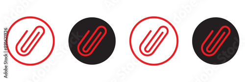 link icon, paperclip icon. attached link file icon, internet web page URL icon, attachment , document, office paper clip icon symbol