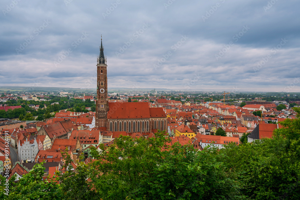View from Trausnitz Castle to the old town of Landshut, Germany. View from Trausnitz Castle to the old town of Landshut, Germany.