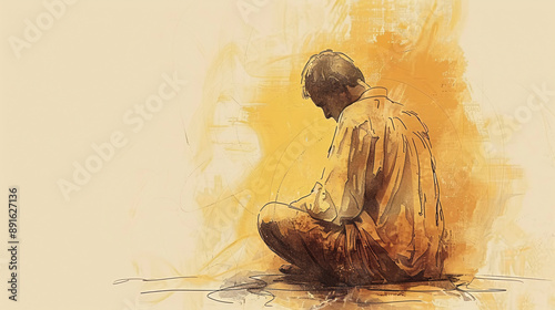 Biblical illustration of Psalms 54: Prayer for deliverance from enemies, seeking God's help and protection, expressing confidence in His faithfulness and salvation.