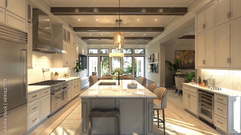 Modern Urban Chic Kitchen with Trendy Decor and Sophisticated Ambiance Modern Urban Chic Kitchen with Trendy Decor and Sophisticated Ambiance