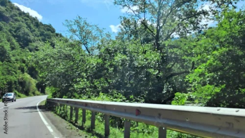 Wallpaper Mural Motorway from the city of Borjomi to the city of Khashuri mountainous terrain green trees beautiful nature Torontodigital.ca