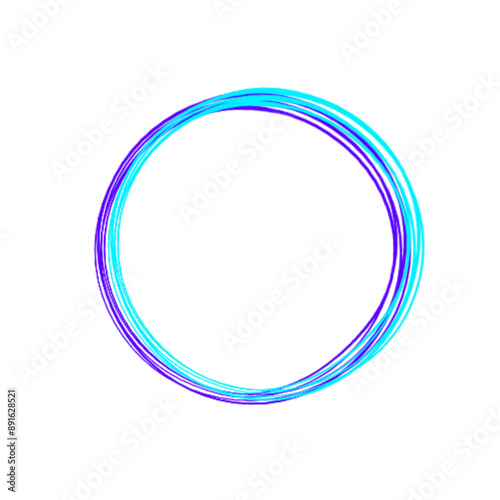 Colorful circle brush strokes