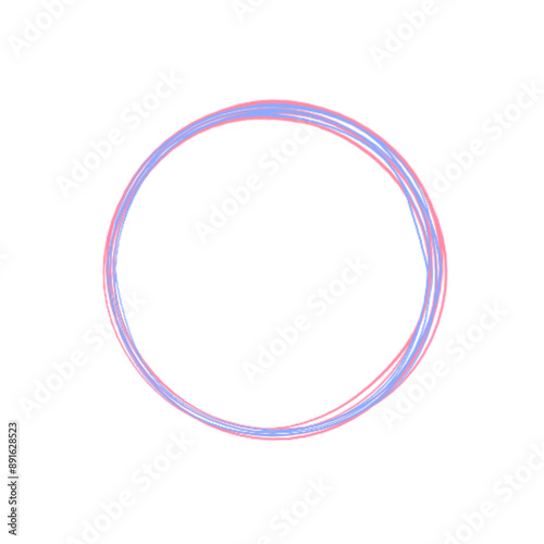 Colorful circle brush strokes
