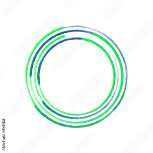 Colorful circle brush strokes