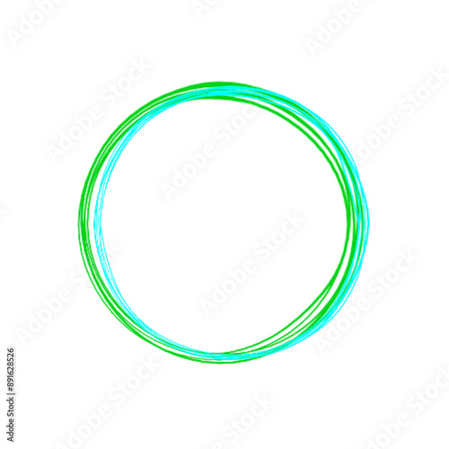 Colorful circle brush strokes