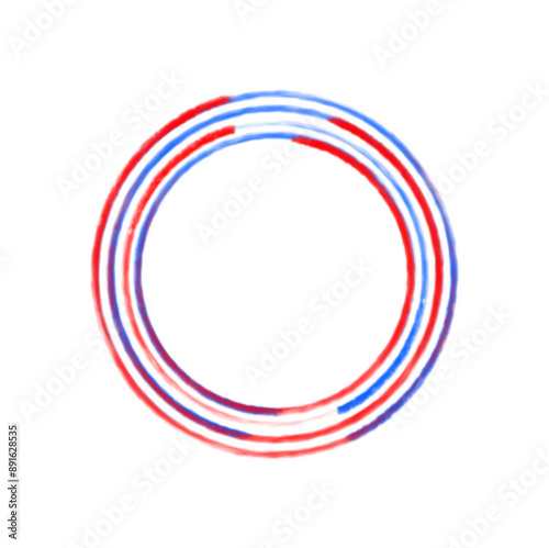 Colorful circle brush strokes