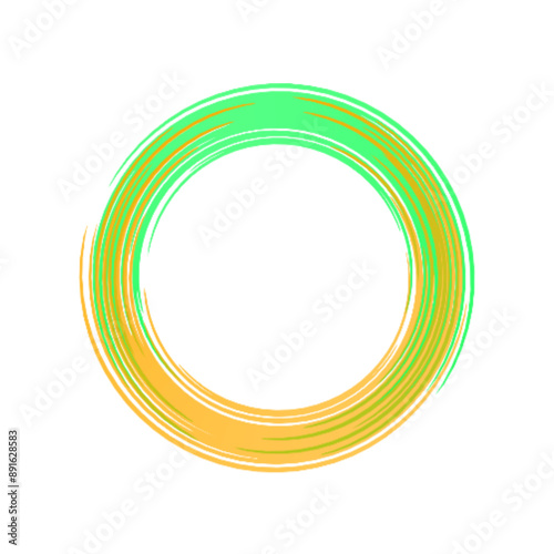 Colorful circle brush strokes