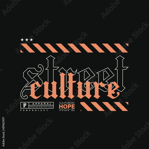 Street Culture Typography Templates for Clothing Designs