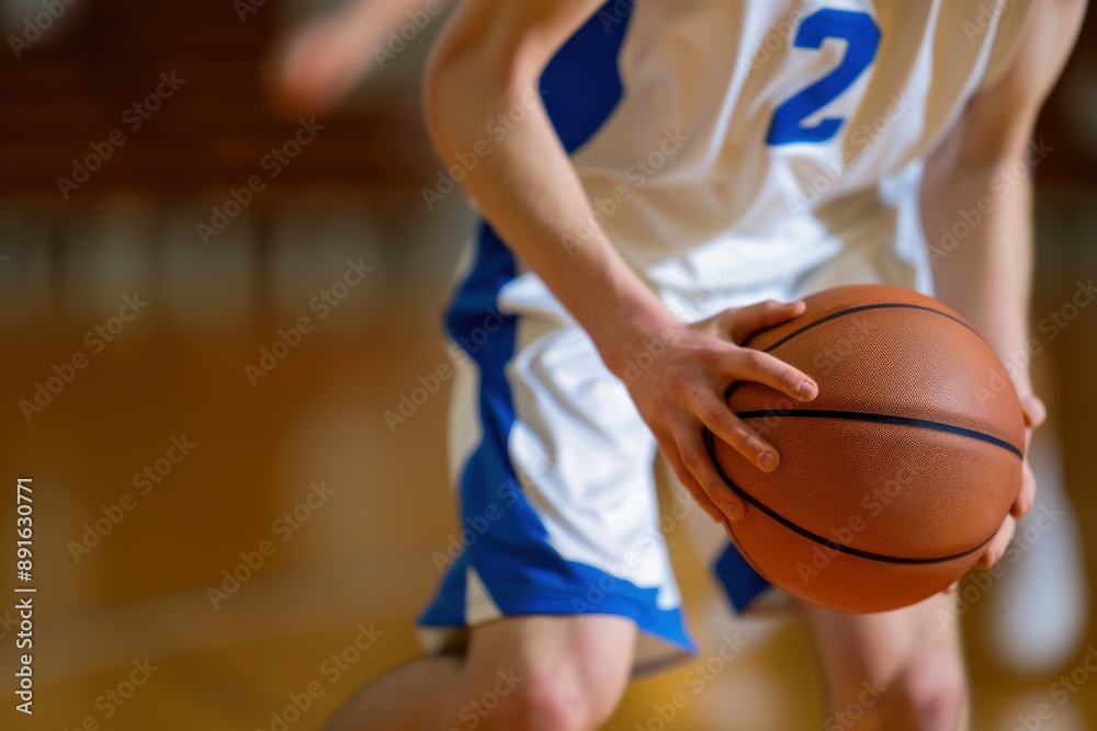 Close-up of Basketball Player Dribbling Close-up of Basketball Player Dribbling