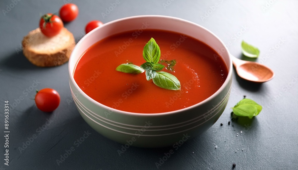 vegetarian tomato soup, AI generated vegetarian tomato soup, AI generated