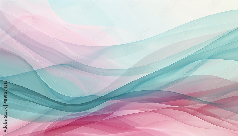 Fototapeta premium An abstract minimalist background featuring a clean composition with soft pink, light blue, deep black, and pure white colors. Emphasizes visual harmony and simplicity. Ideal for modern designs.