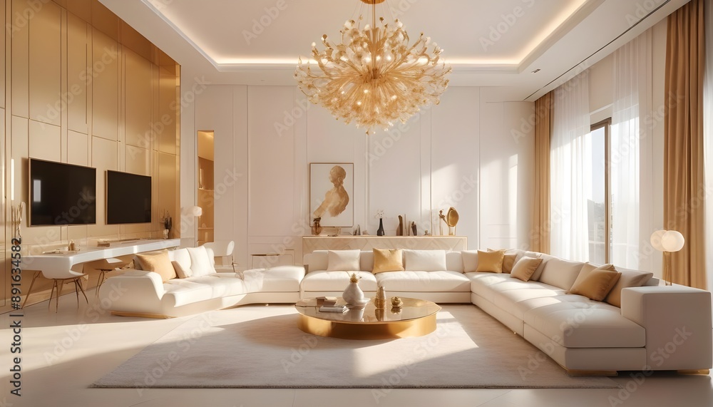 Photo interior modern design room 3d illustration Photo interior modern design room 3d illustration