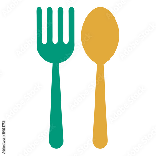 spoon and fork Illustration SVG