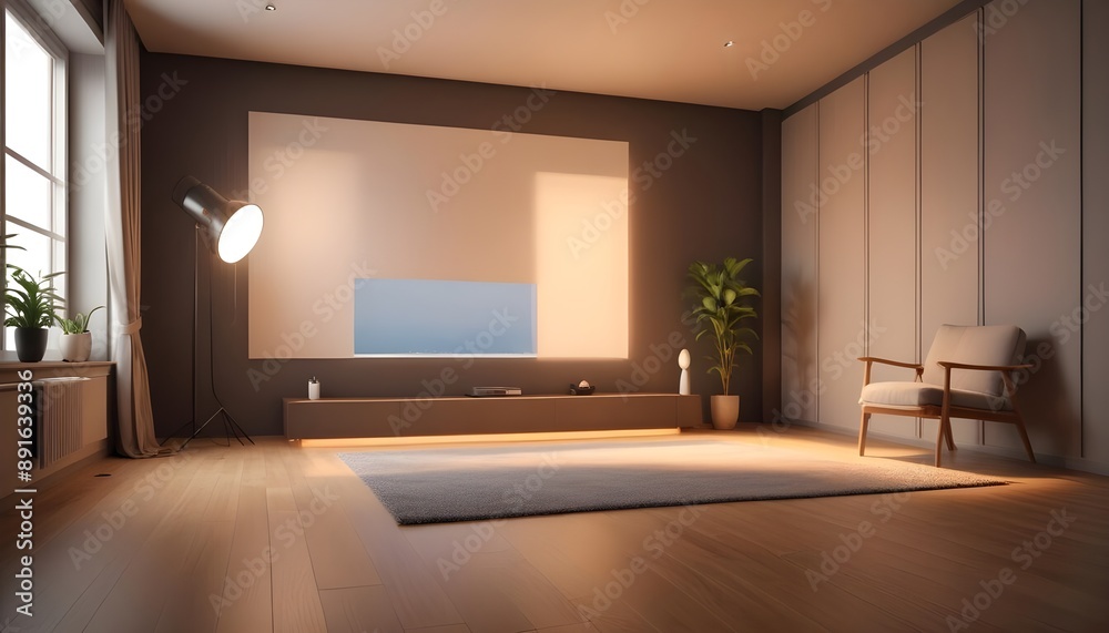 custom made wallpaper toronto digitalPhoto interior modern design room 3d illustration