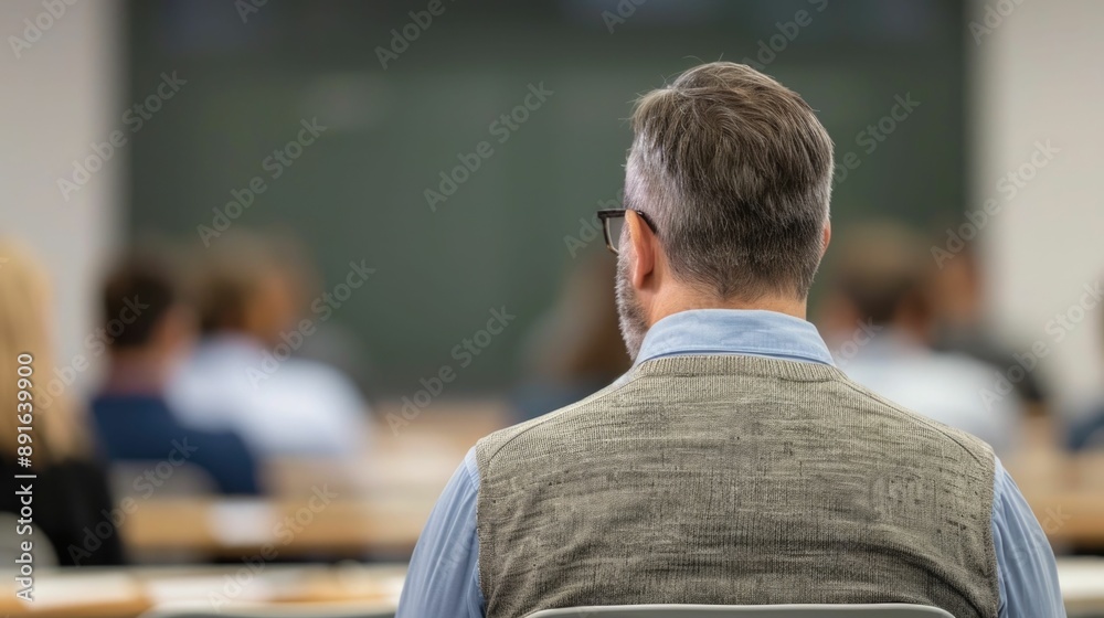 Fototapeta premium University Instructor Conducting Advanced Technical Skills Workshop with Hands on Experience and Practical Guidance for Students and Participants