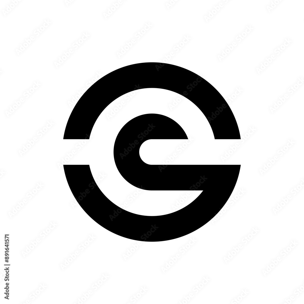 Letter ES creative negative space logo Letter ES creative negative space logo