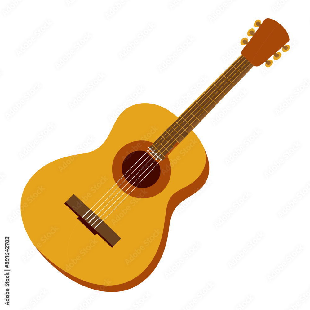 Obraz premium acoustic guitar isolated Illustration SVG