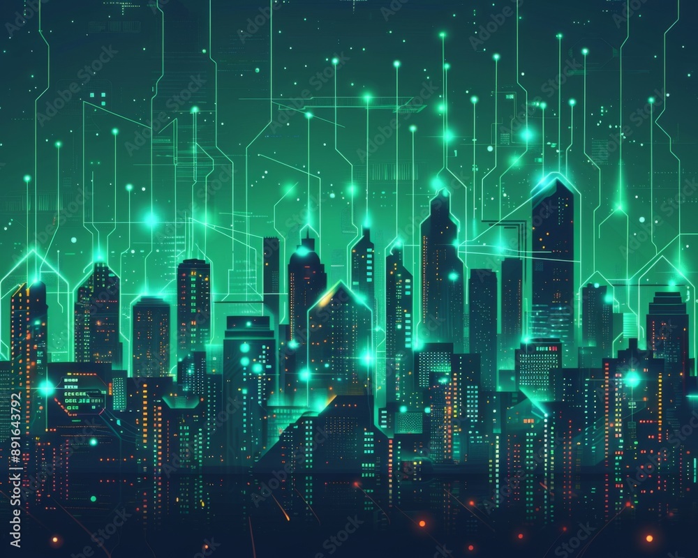 Futuristic Smart Cyber City illustration: Innovative Urban Landscape in Digital Circuitry, futuristic technology concept, Graphic Resources, Wallpapers, Brochure, Websites, banner design, Advertising, Futuristic Smart Cyber City illustration: Innovative Urban Landscape in Digital Circuitry, futuristic technology concept, Graphic Resources, Wallpapers, Brochure, Websites, banner design, Advertising,