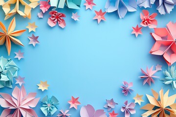 The background with origami