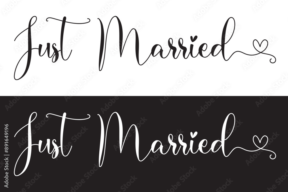 Just Married, Just Married caligraphy, Wedding, Bridesmaid, Wedding Party, Bachelorette Instant Download in eps 10. Just Married, Just Married caligraphy, Wedding, Bridesmaid, Wedding Party, Bachelorette Instant Download in eps 10.
