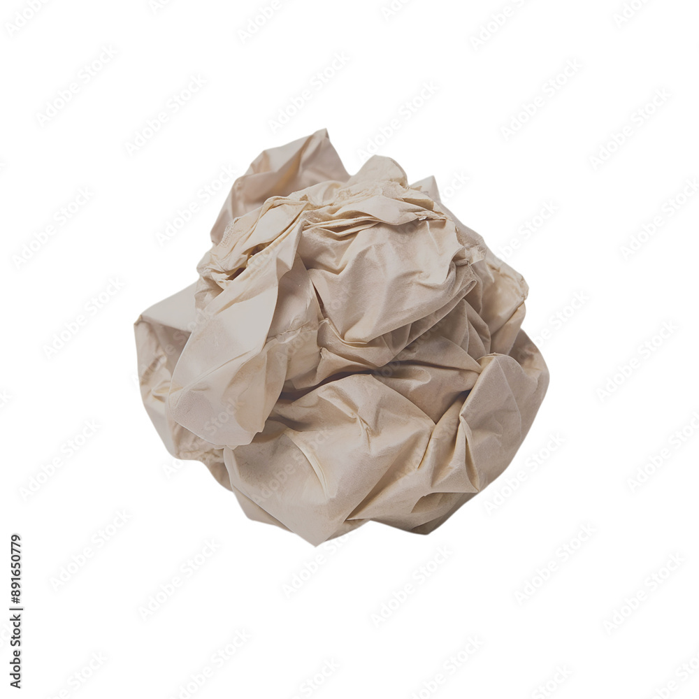 crumpled paper isolated on a translucent background crumpled paper isolated on a translucent background