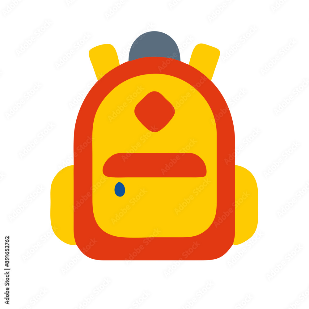 Backpack Icon in Flat Design, Isolated on Transparent Background Backpack Icon in Flat Design, Isolated on Transparent Background