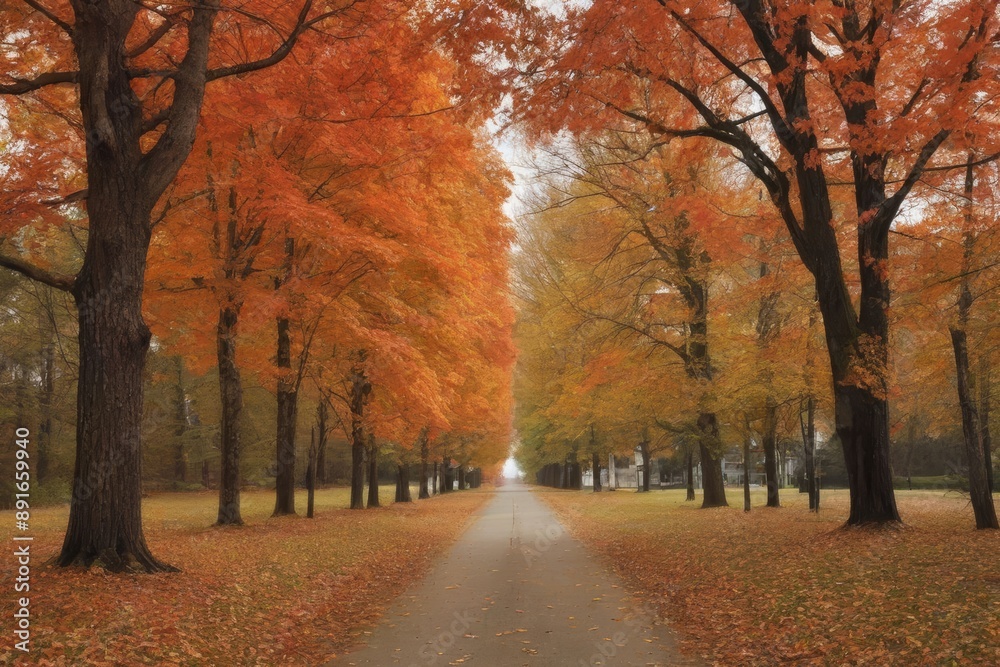 Naklejka premium autumn in the park