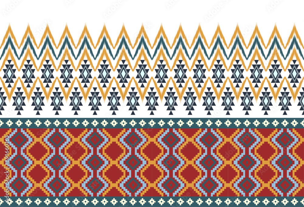 abstract Traditional geometric ethnic fabric pattern ornate elements with ethnic patterns design for textiles, rugs, clothing, sarong, scarf, batik, wrap, embroidery, print, curtain, carpet abstract Traditional geometric ethnic fabric pattern ornate elements with ethnic patterns design for textiles, rugs, clothing, sarong, scarf, batik, wrap, embroidery, print, curtain, carpet