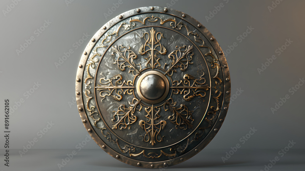 3D Rendering of a Roman Legionary Shield, technology, hystorical Emblem 3D Rendering of a Roman Legionary Shield, technology, hystorical Emblem