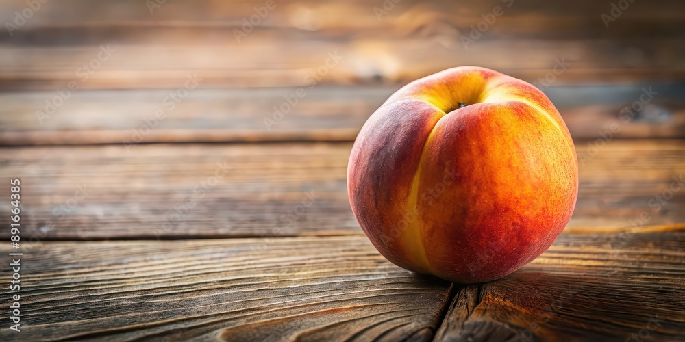 Ripe peach placed on a wooden table , Fresh, juicy, fruit, organic, natural, healthy, food, sweet, produce, vibrant, colorful Ripe peach placed on a wooden table , Fresh, juicy, fruit, organic, natural, healthy, food, sweet, produce, vibrant, colorful