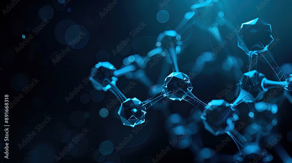Molecule structions on dark background Molecule structions on dark background