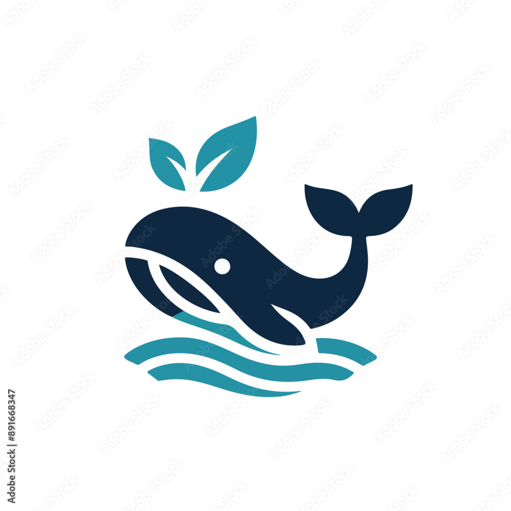flat vector logo of a whale, flat logo of a cute whale flat vector logo of a whale, flat logo of a cute whale