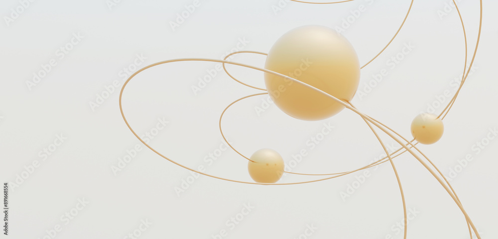 abstract ball New pearl, trendy background, abstract, lines, circles, minimalist, 3D illustration,