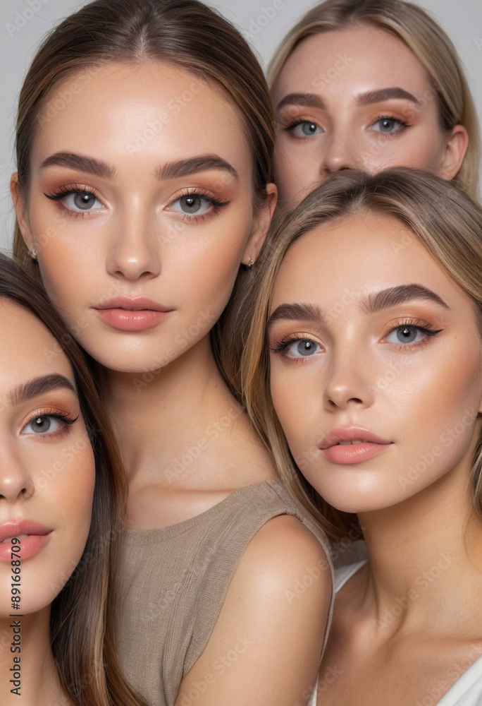 Influencer volunteers at a charity event, showcasing a natural makeup look. Influencer volunteers at a charity event, showcasing a natural makeup look.