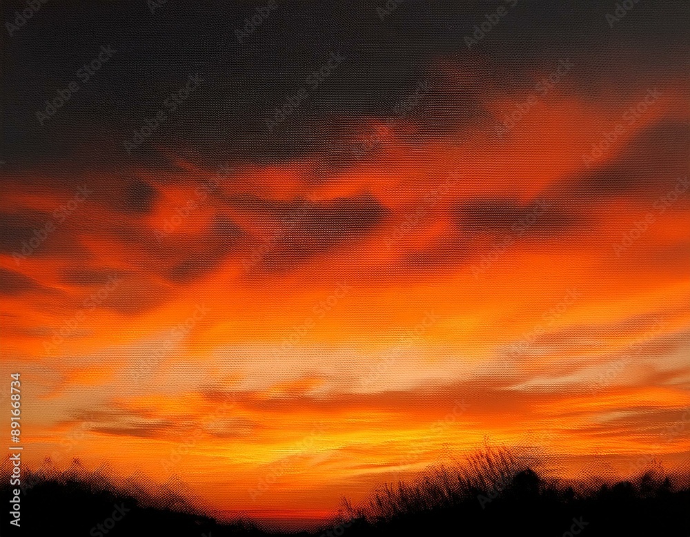 Warm autumn evening sky with orange and black gradient, perfect for Halloween-themed designs, sky, orange, watercolour, gradient Warm autumn evening sky with orange and black gradient, perfect for Halloween-themed designs, sky, orange, watercolour, gradient