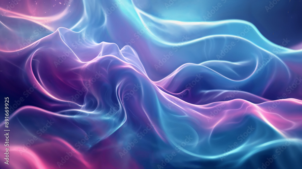 Abstract Flowing Pattern in Shades of Blue and Purple Abstract Flowing Pattern in Shades of Blue and Purple
