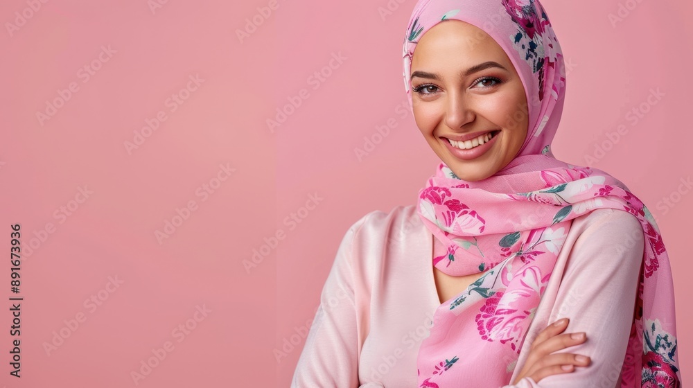 The smiling woman in hijab The smiling woman in hijab