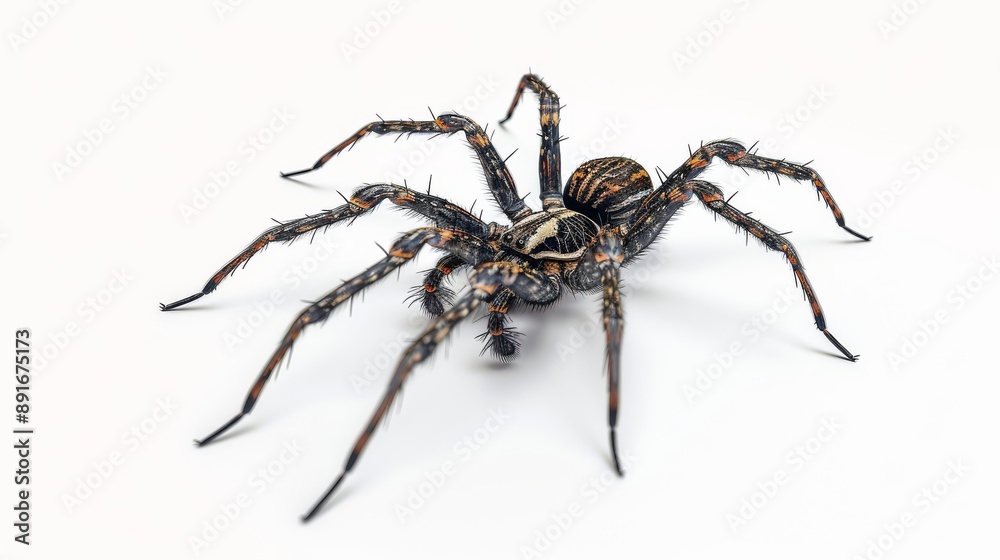spider isolated on white background. Plants isolated on white. Photo realistic photo. spider isolated on white background. Plants isolated on white. Photo realistic photo.