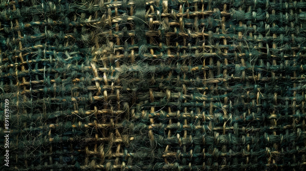 Green and Beige Woven Fabric Texture. Green and Beige Woven Fabric Texture.