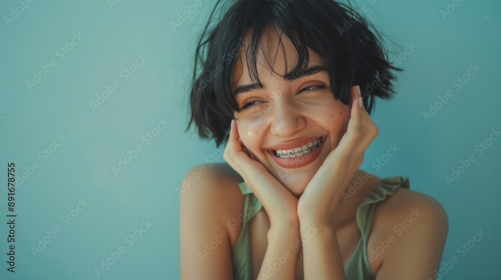 The girl with braces