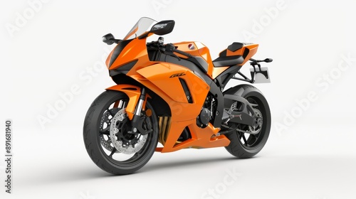 sports bike isolated on white background. Vehicles isolated on white. Photo realistic photo.