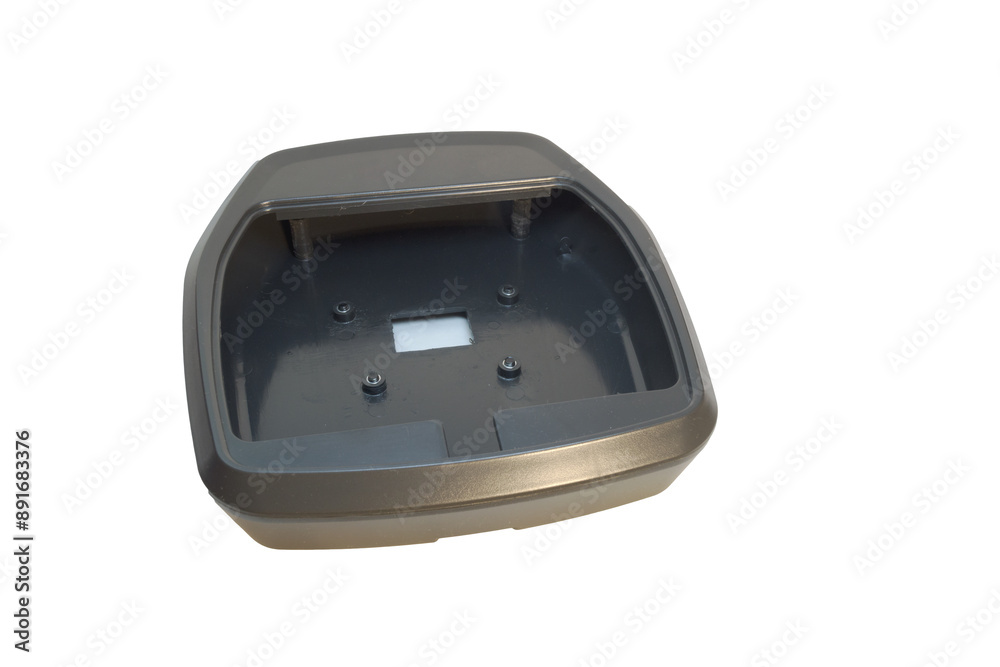 plastic housing for mounting of computer of exercise bike. isolated on white background plastic housing for mounting of computer of exercise bike. isolated on white background