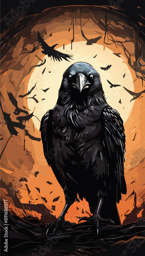 Dark Art Crows Raven Bird-01.eps