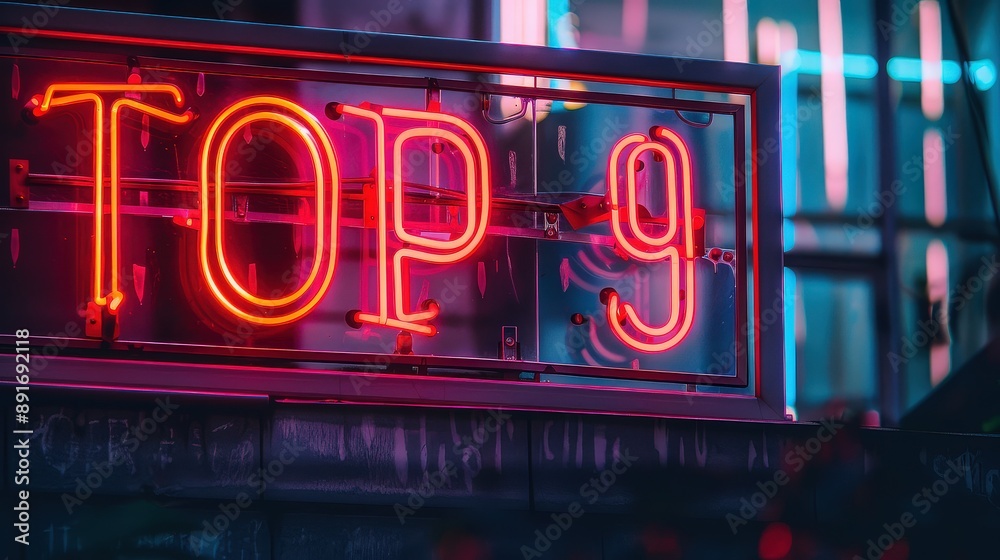 Neon Sign Top No 9 Neon Sign Top No 9