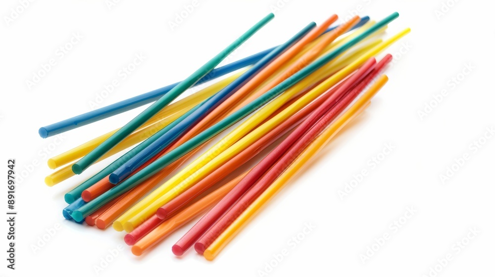 Game of Mikado, Shangai game. Colored plastic sticks isolated on white background. Board games isolated on white. Photo realistic photo. Game of Mikado, Shangai game. Colored plastic sticks isolated on white background. Board games isolated on white. Photo realistic photo.