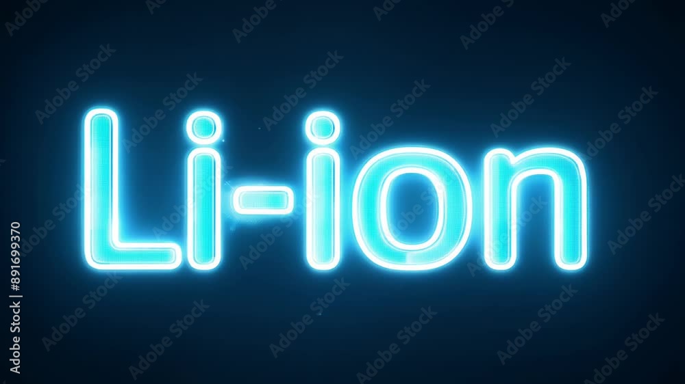 The inscription Li-ion against the background of modern technological elements. concept: lithium-ion batteries, energy storage technology. The inscription Li-ion against the background of modern technological elements. concept: lithium-ion batteries, energy storage technology.