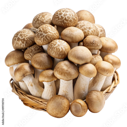 mushrooms on a white background