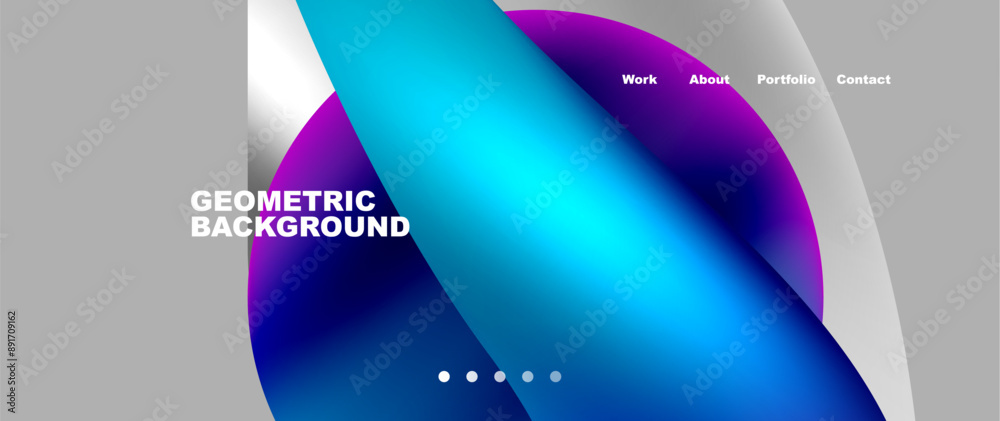 Web page design with geometric elements - circle and wave. Techno art concept. Vector Illustration For Wallpaper, Banner, Background, Card, Book Illustration, landing page Web page design with geometric elements - circle and wave. Techno art concept. Vector Illustration For Wallpaper, Banner, Background, Card, Book Illustration, landing page